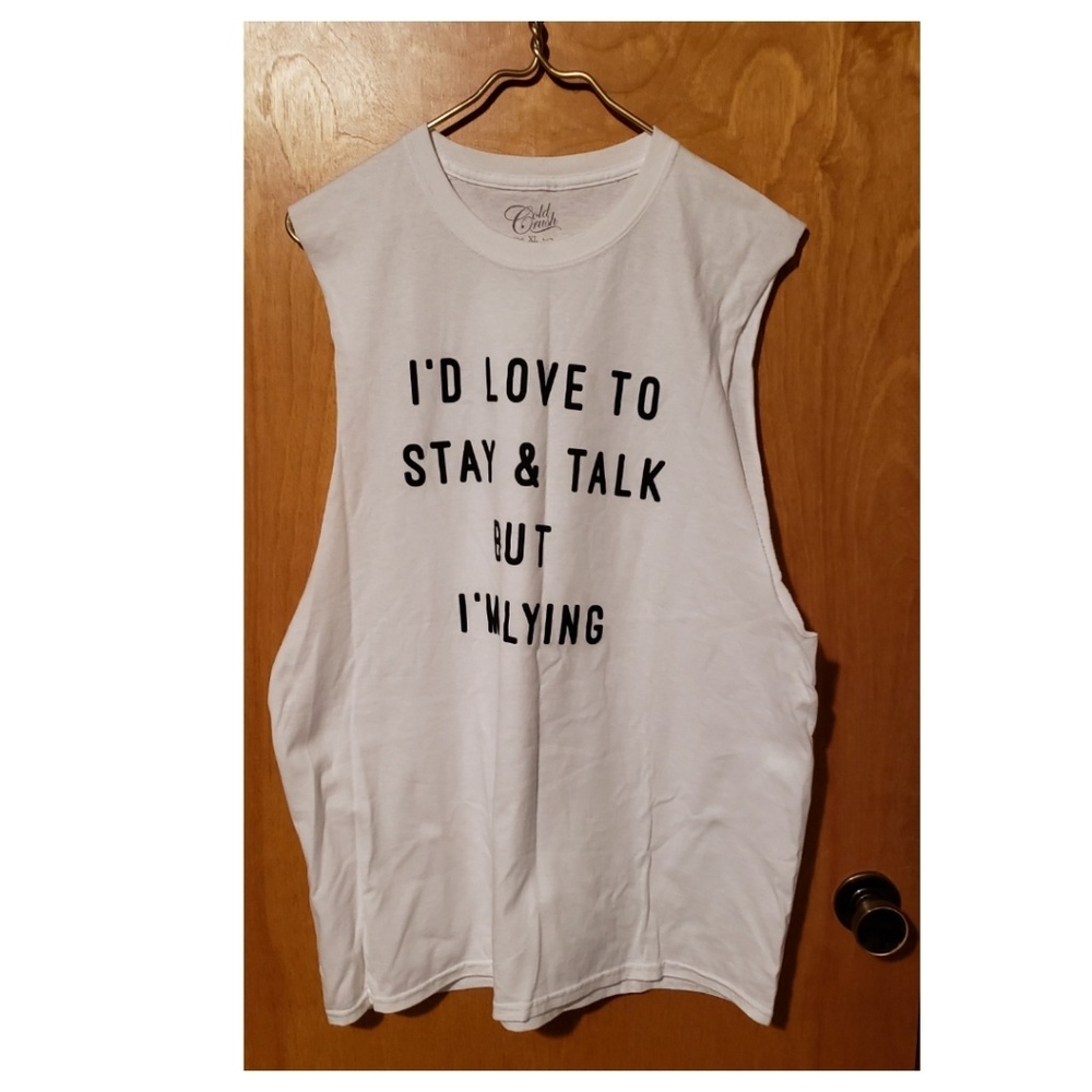 White Muscle Tee